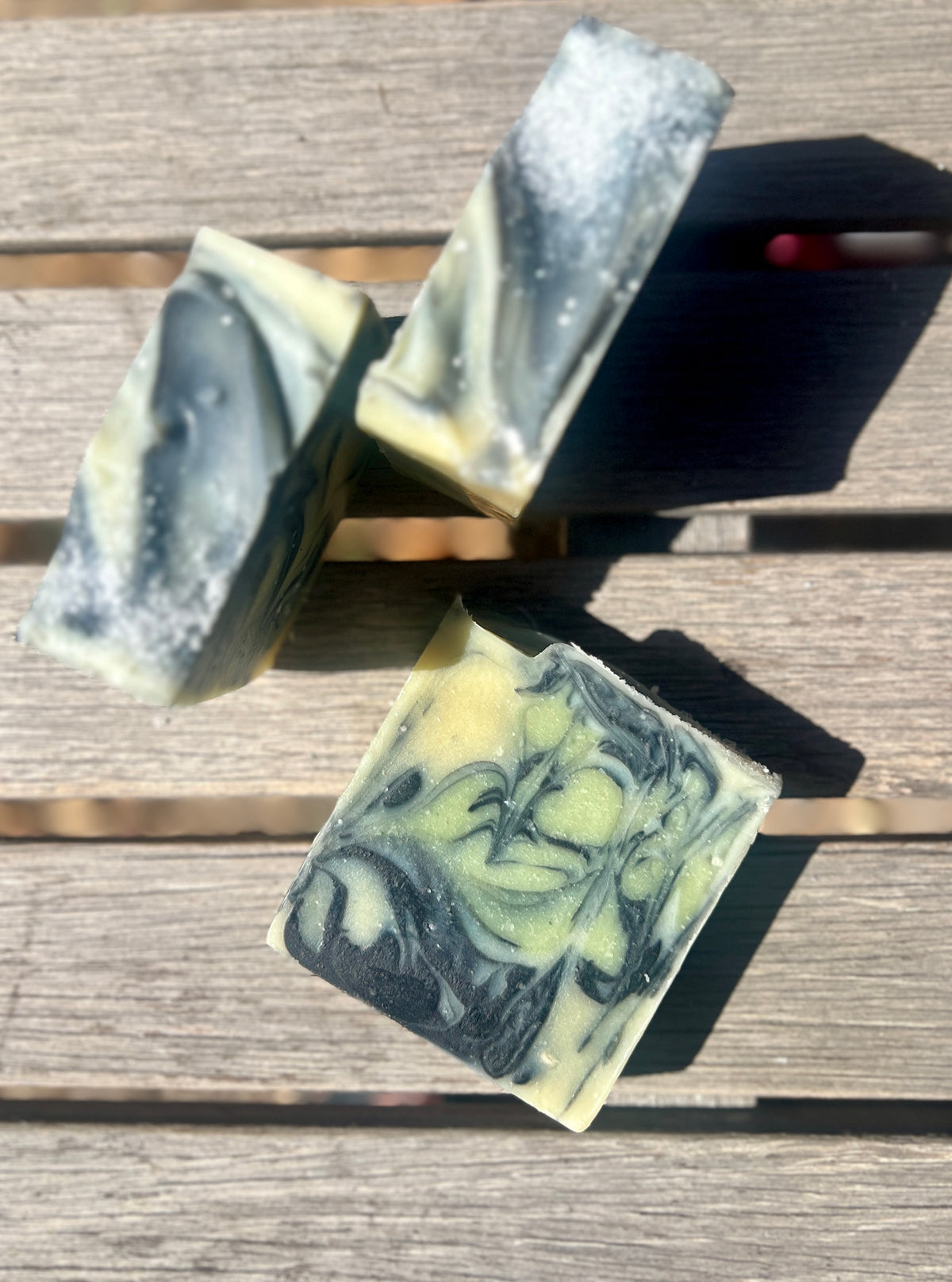 The Cailleach (Pre-order) ~ Celtic Winter Soap ~ Peppermint, Rosemary, Pine, Cedarwood, Copaiba, Dead Sea Salt, Charcoal & indigo Swirl