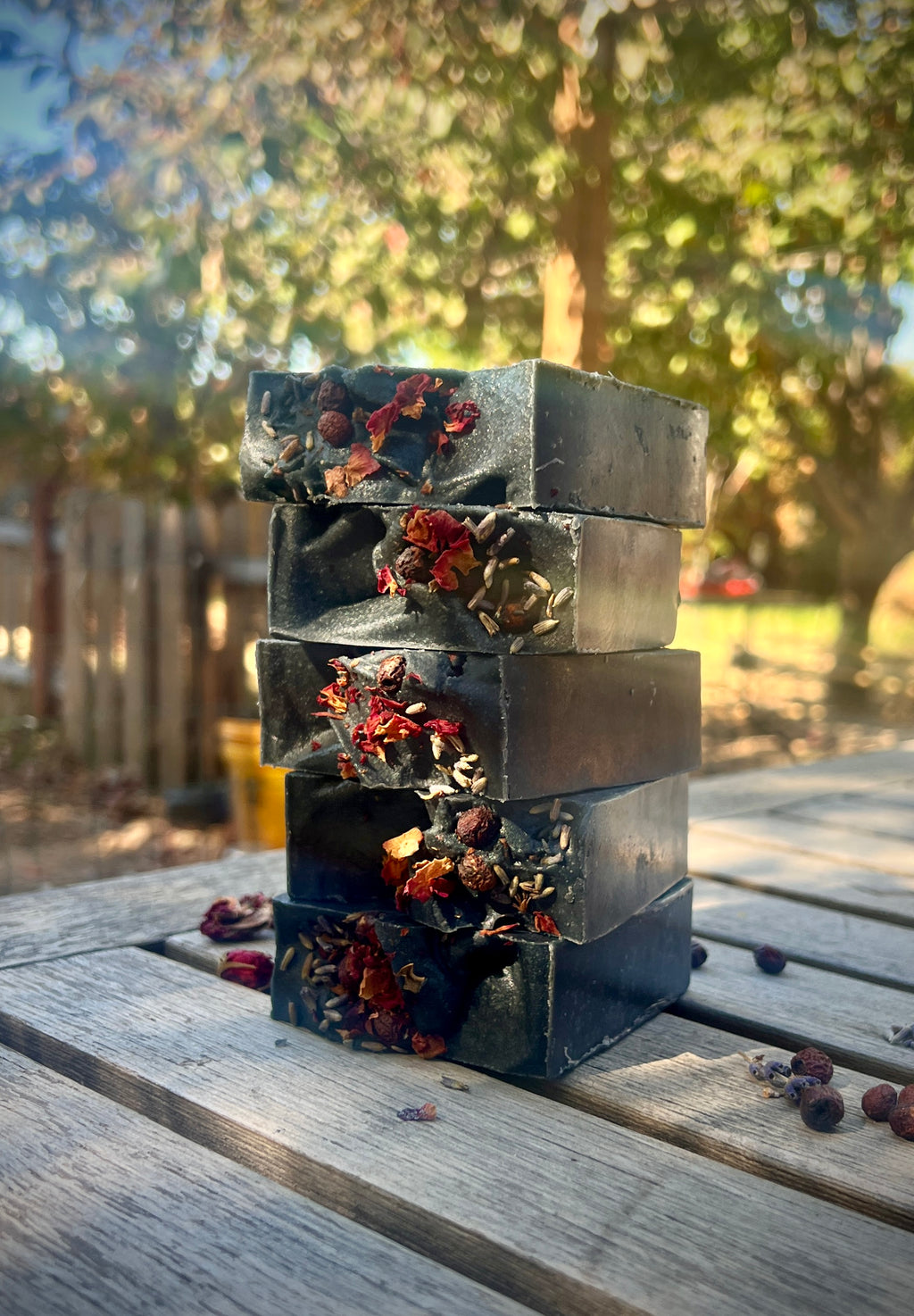 Practical Magic (Pre-Order) NO SHEA ADDED ~ Herbal Infused Black Soap ~ Lavender, Rosemary, Mugwort & Hawthorne Berries (Copy)