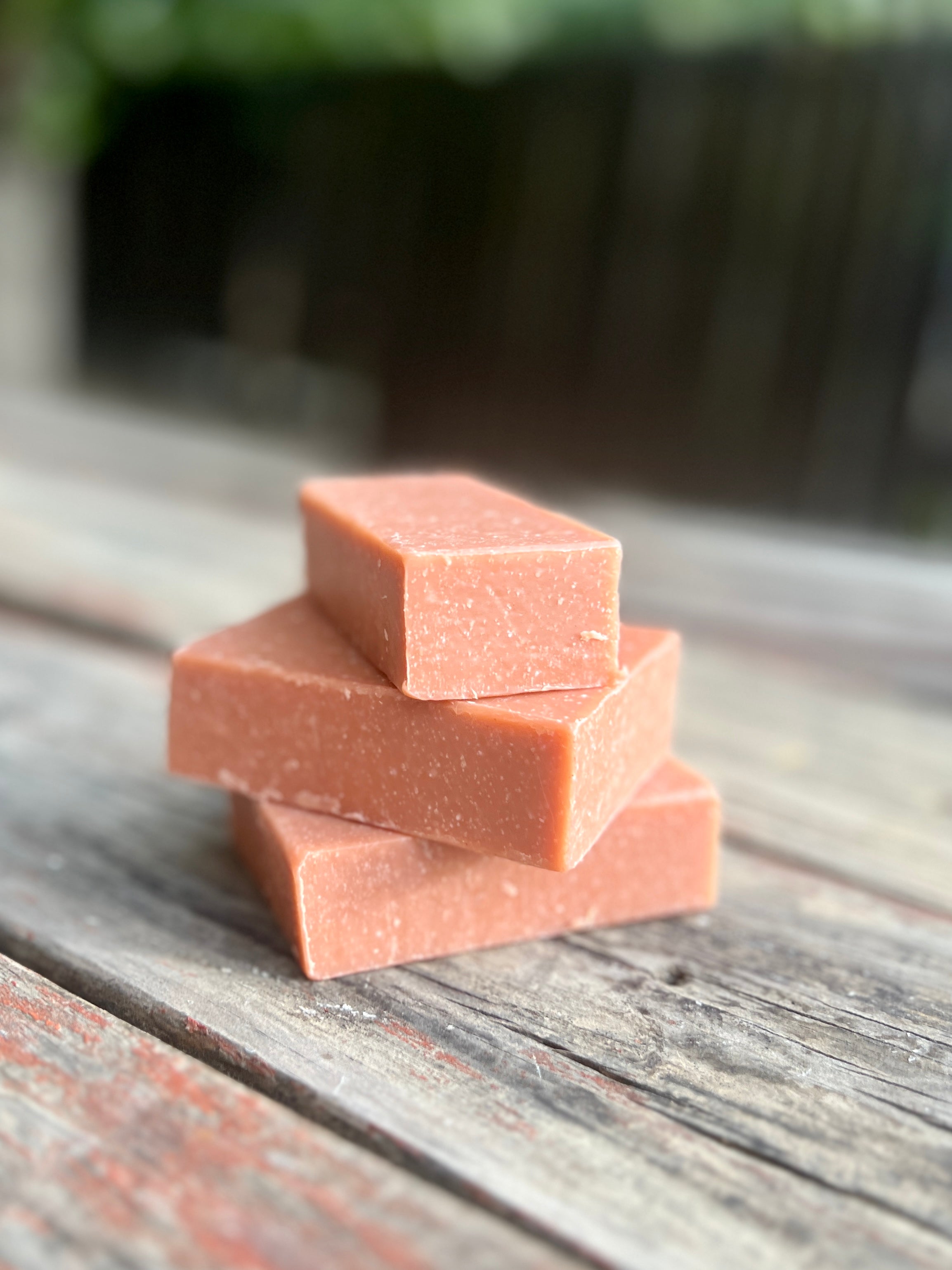 Rose Clay & Coconut Cold Process Soap • Rose Geranium, Bergamot and Patchpuli Essential Oils • Vegan • All Natural • Palm Oil Free