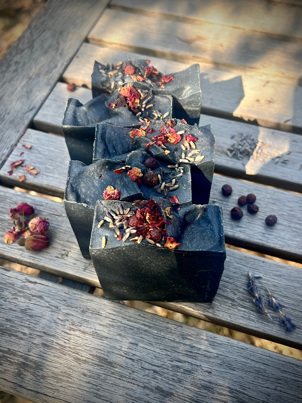 Practical Magic (Pre-Order) NO SHEA ADDED ~ Herbal Infused Black Soap ~ Lavender, Rosemary, Mugwort & Hawthorne Berries (Copy)