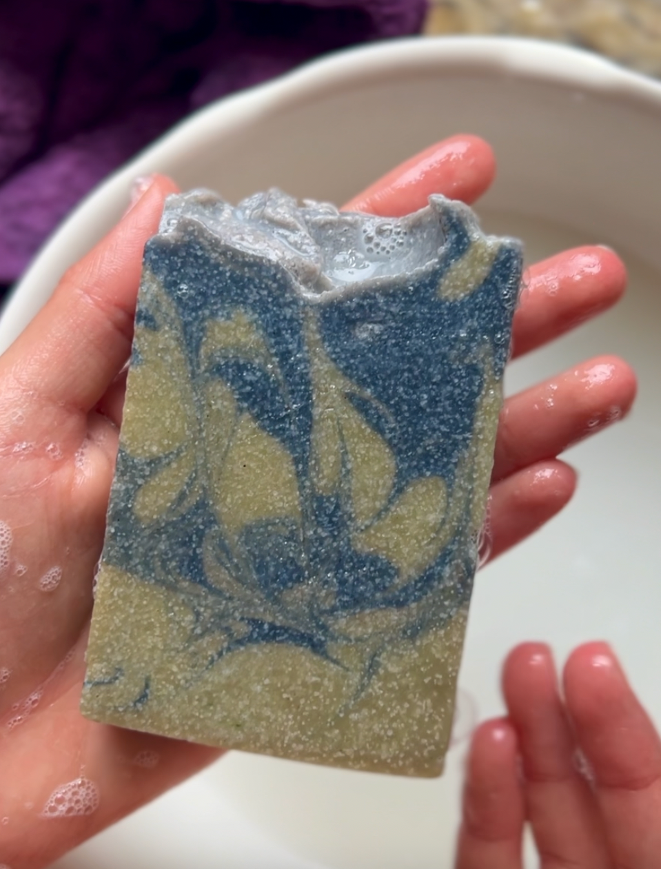 Sea Hag ~ Salt & Kelp Soap with Essential Oils of Peppermint, Eucalyptus & Rosemary