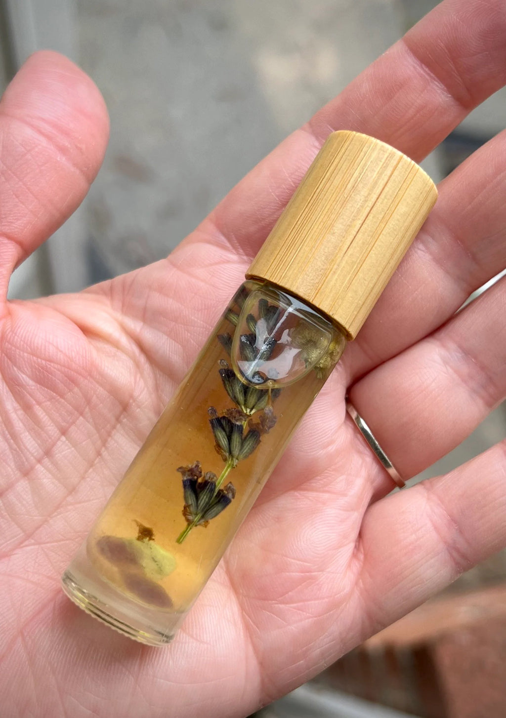 Sister Sage Essential Oil Roller  with Clary Sage, Bulgarian Lavender & Geranium, Chamomile ~ Amethyst & Moonstone