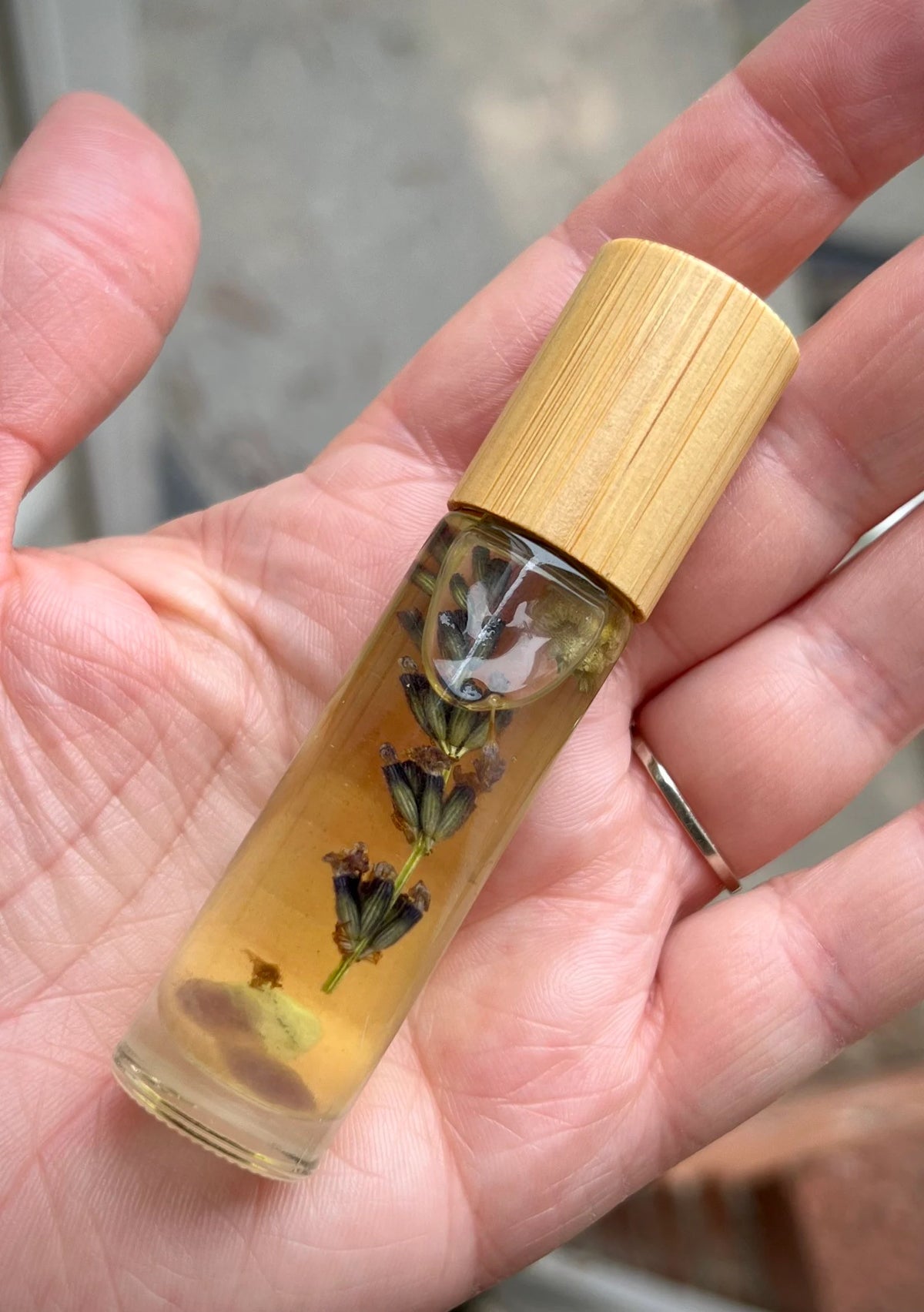 Sister Sage Essential Oil Roller  with Clary Sage, Bulgarian Lavender & Geranium, Chamomile ~ Amethyst & Moonstone
