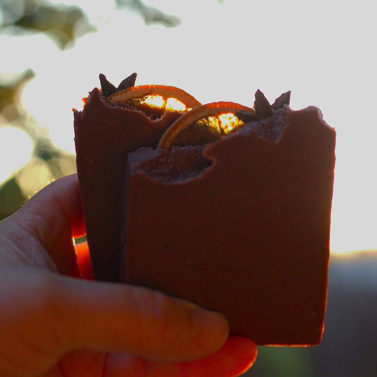 Mulled Wine ~ Yuletide Soap with Red Wine, Orange, Cinnamon ~ Raw Honey, Madder Root & Rhubarb