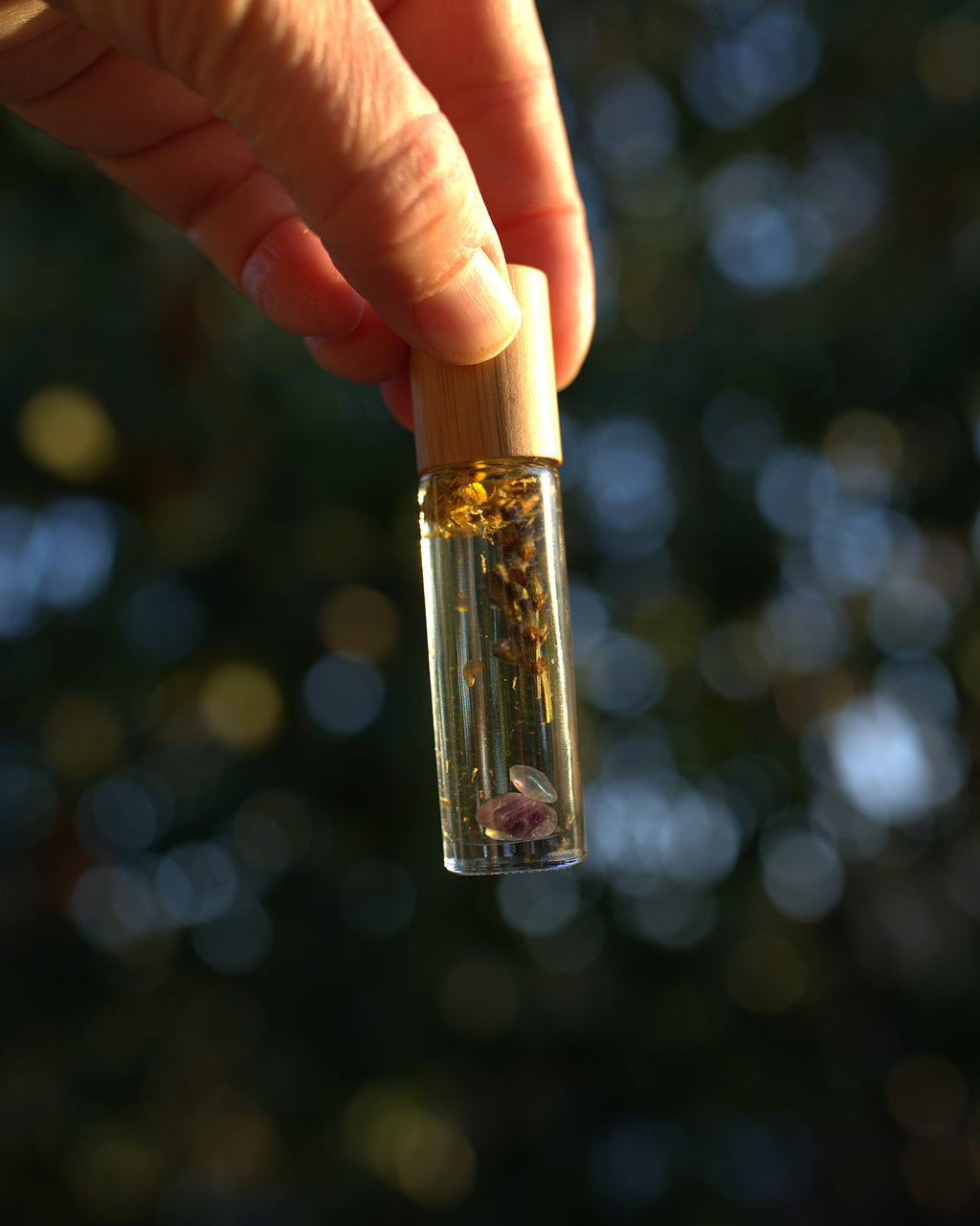 Sister Sage Essential Oil Roller  with Clary Sage, Bulgarian Lavender & Geranium, Chamomile ~ Amethyst & Moonstone