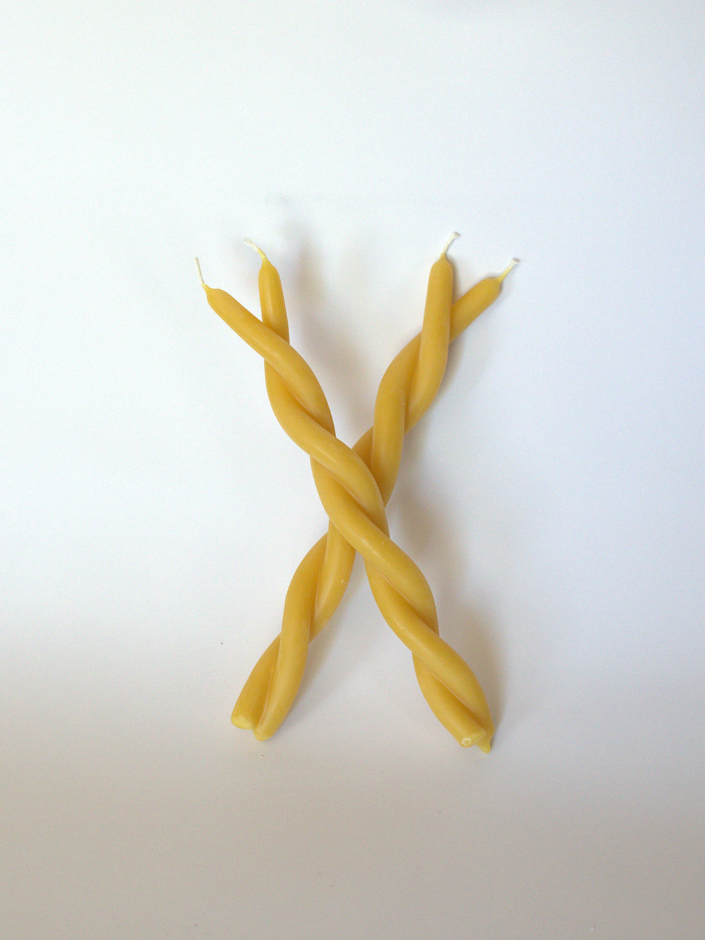 Twisted Sisters 100% Beeswax Twin Flame candle set, hand-dipped