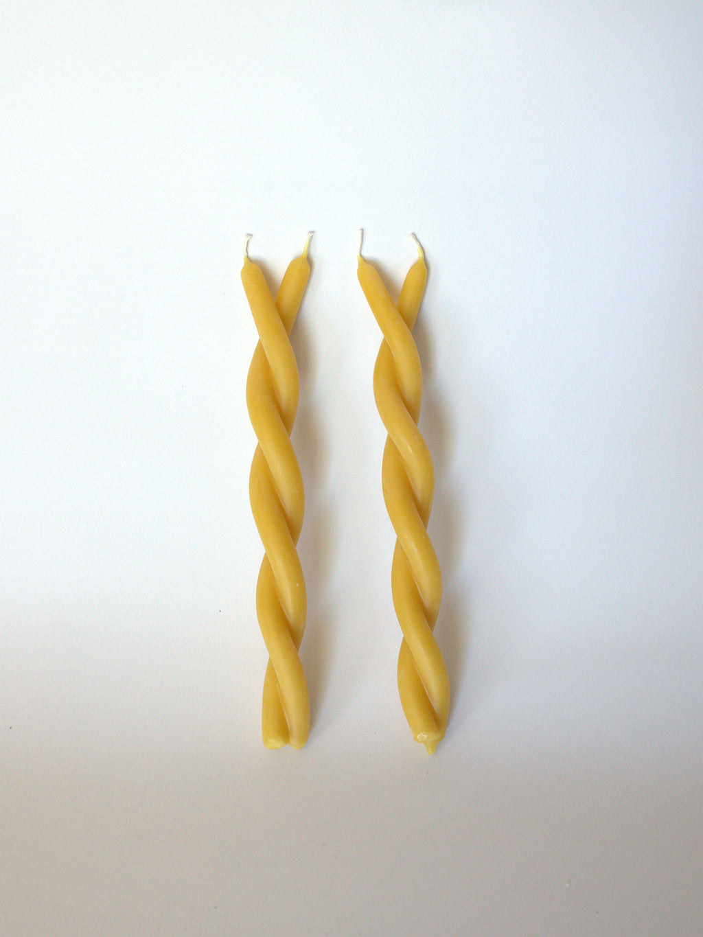 Twisted Sisters 100% Beeswax Twin Flame candle set, hand-dipped